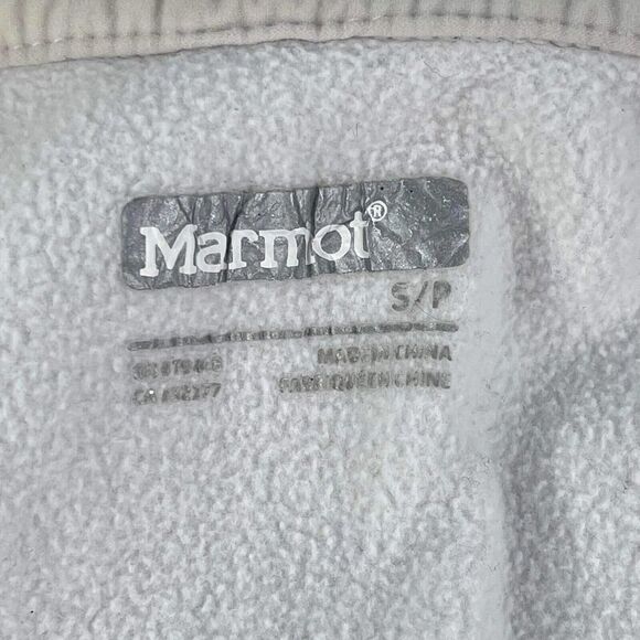 Marmot Ladies Off White Variant Polartec jacket Size S Insulated Layer Thermal - Picture 9 of 11